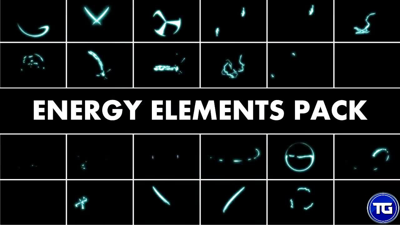 دانلود المان های متحرک انرژی موشن گرافیک - Energy Elements Pack Motion Graphics